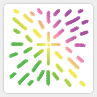 Radiating Cross Sticker